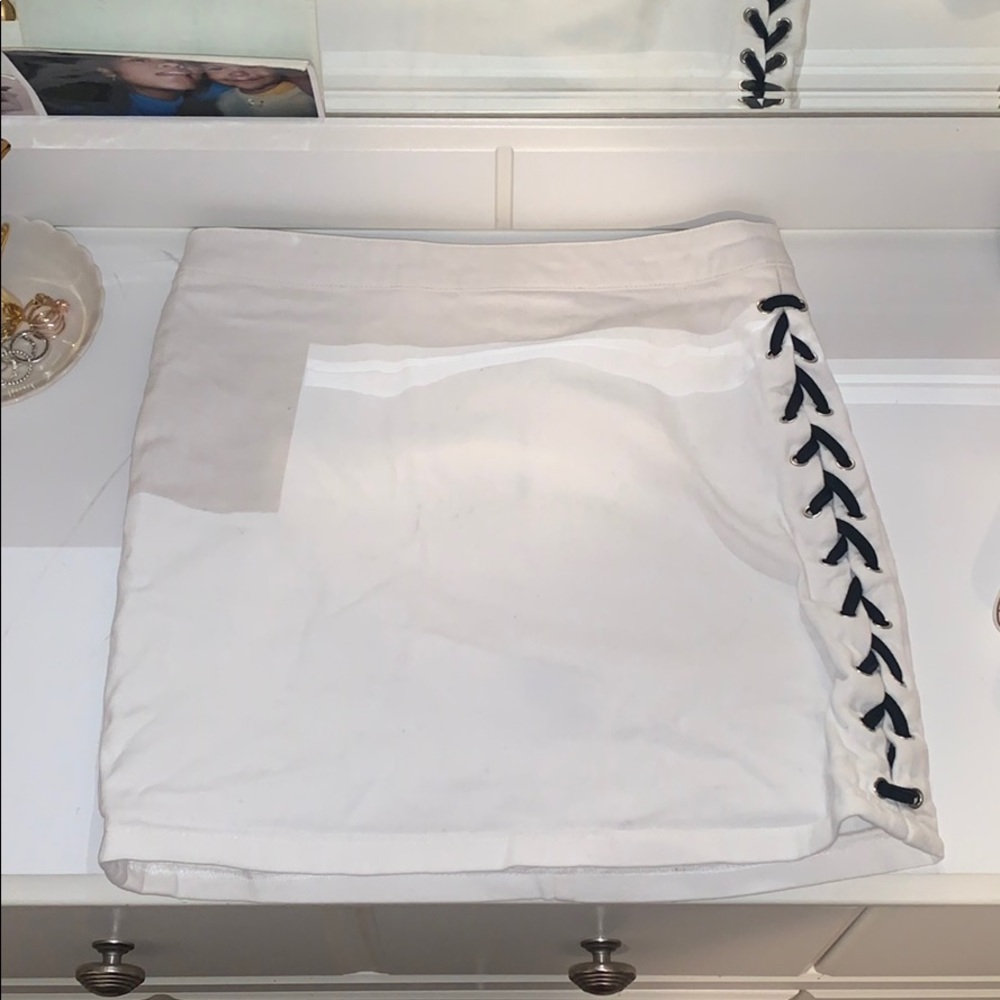 white charolette russe skirt